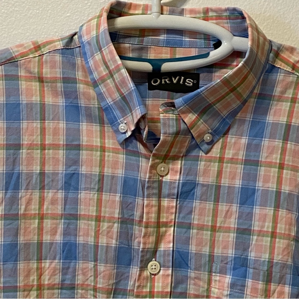 Orvis Shirt Mens Size XL‎ Button Down Pocket Short Sleeve Collared